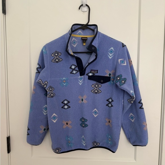 Patagonia Other - Patagonia Blue Geometric Fleece Pullover